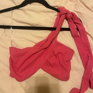 Pink One-Shoulder Top!!
